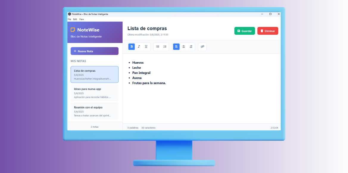 NoteWise – Bloc de Notas Inteligente